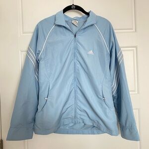 𝅺adidas Women’s Baby‎ Blue Windbreaker Size Medium